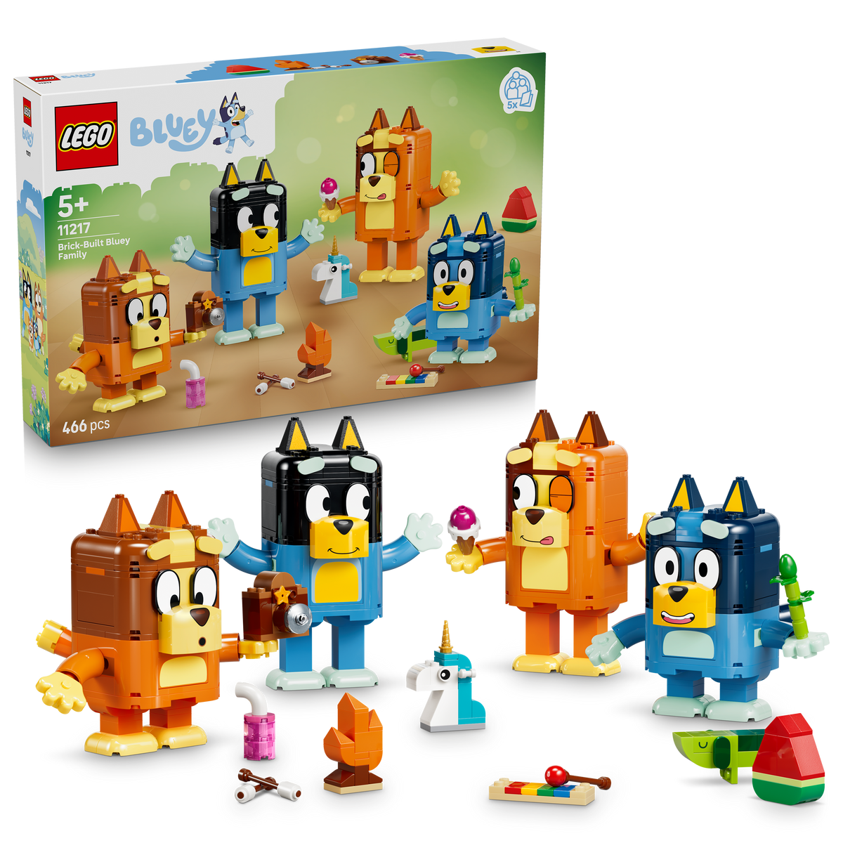 Brick-Built Bluey Family
