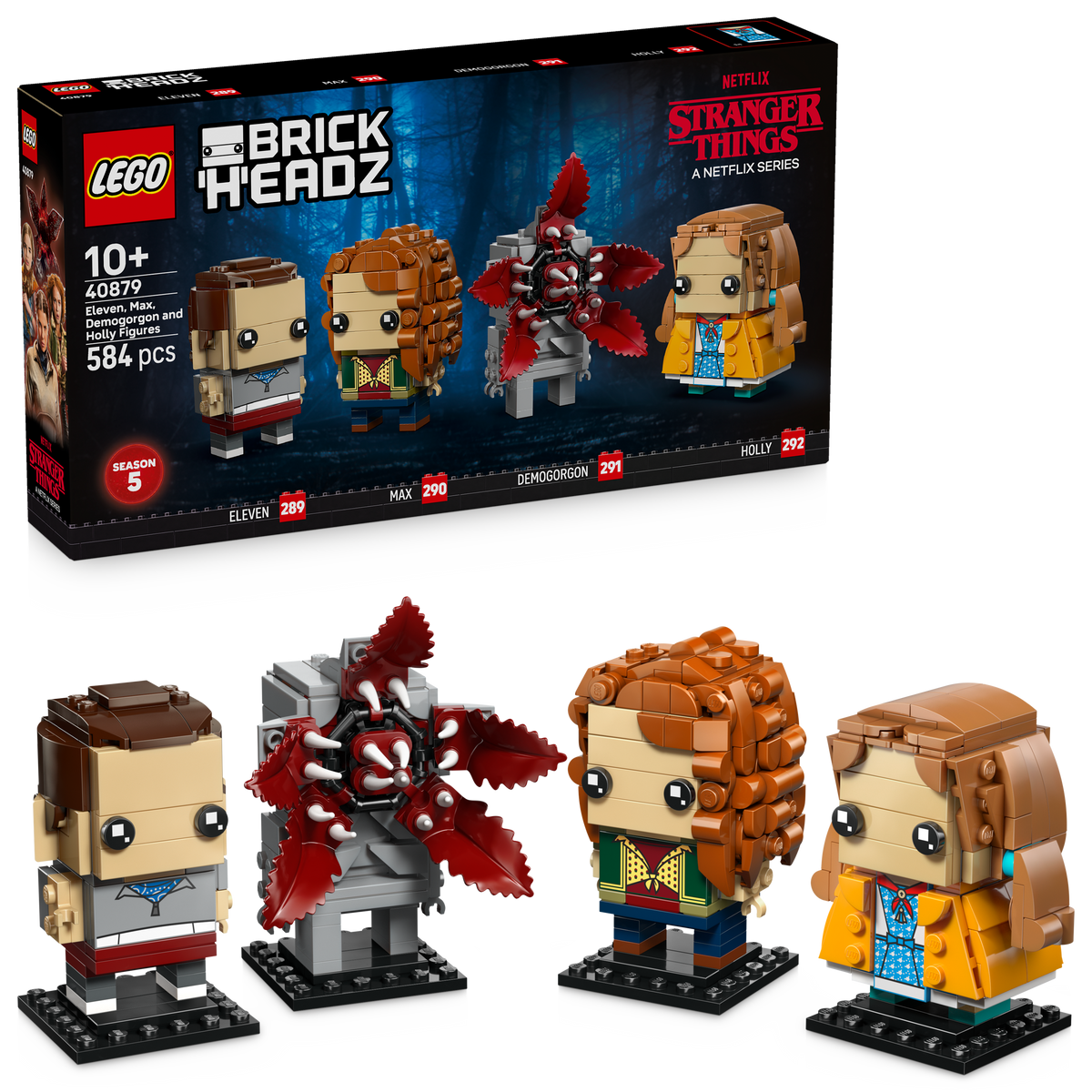 Eleven, Max, Demogorgon and Holly Figures