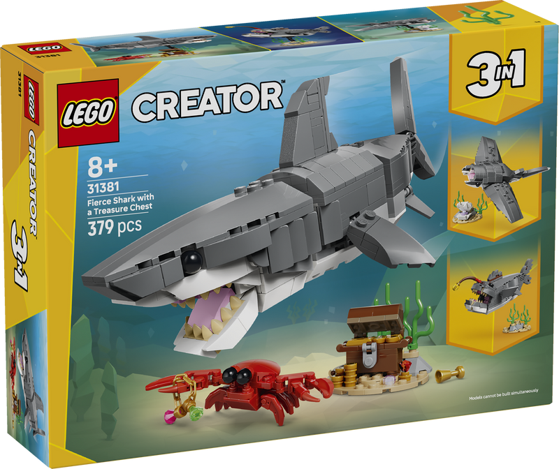 Fierce Shark with a Treasure Chest