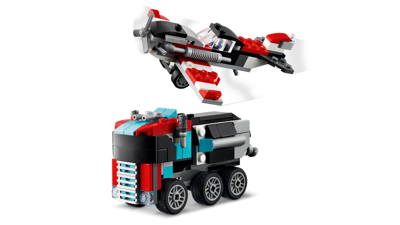 Flatbed Truck with Helicopter