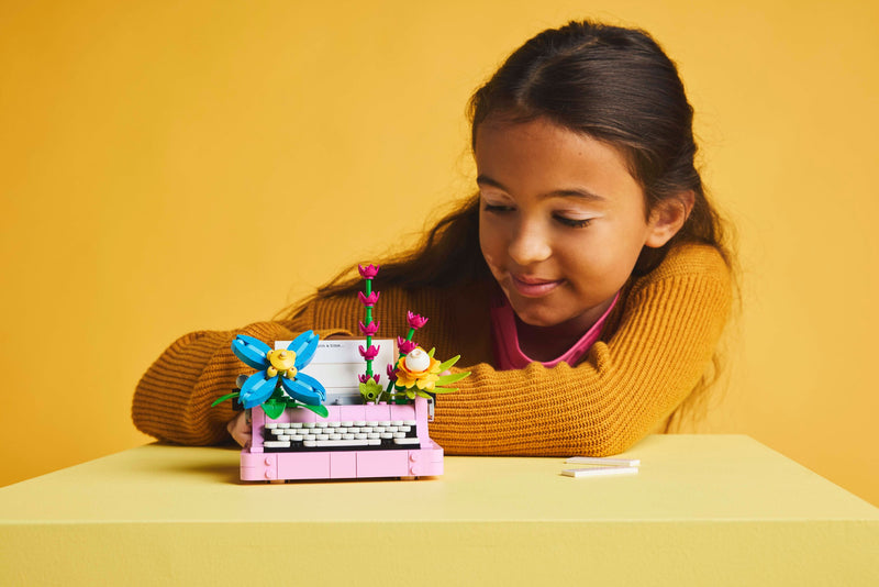 Typewriter with Flowers