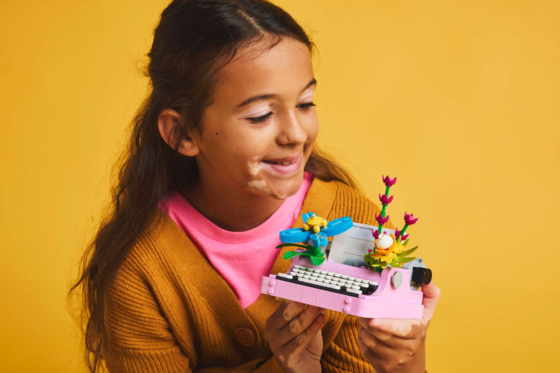 Typewriter with Flowers