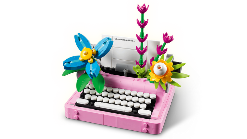 Typewriter with Flowers