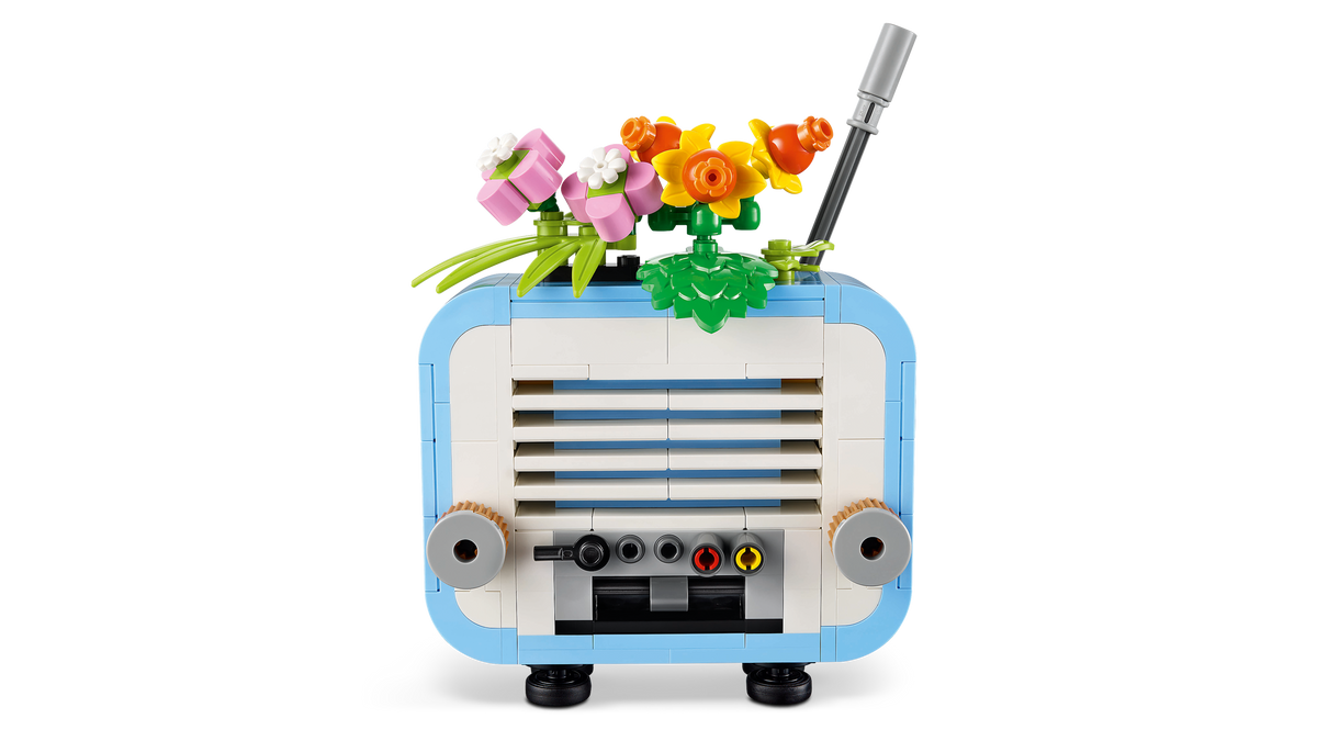 Record Player with Flowers