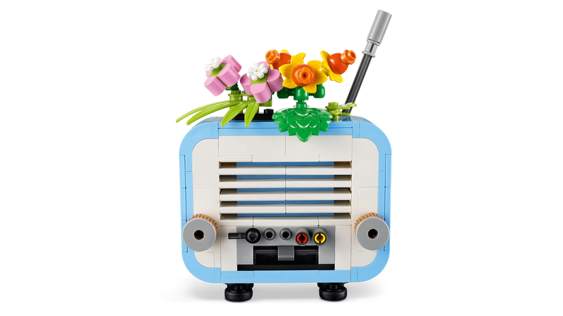 Record Player with Flowers