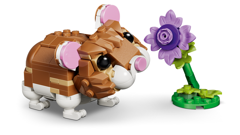 Cute Hamster with a Flower