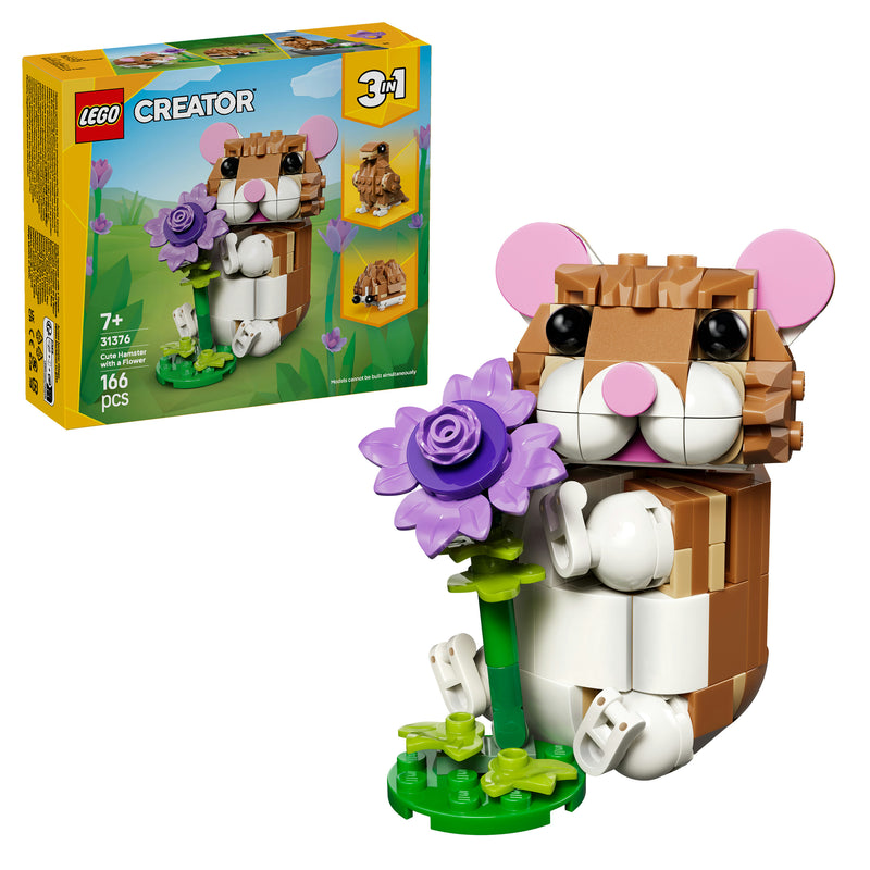 Cute Hamster with a Flower