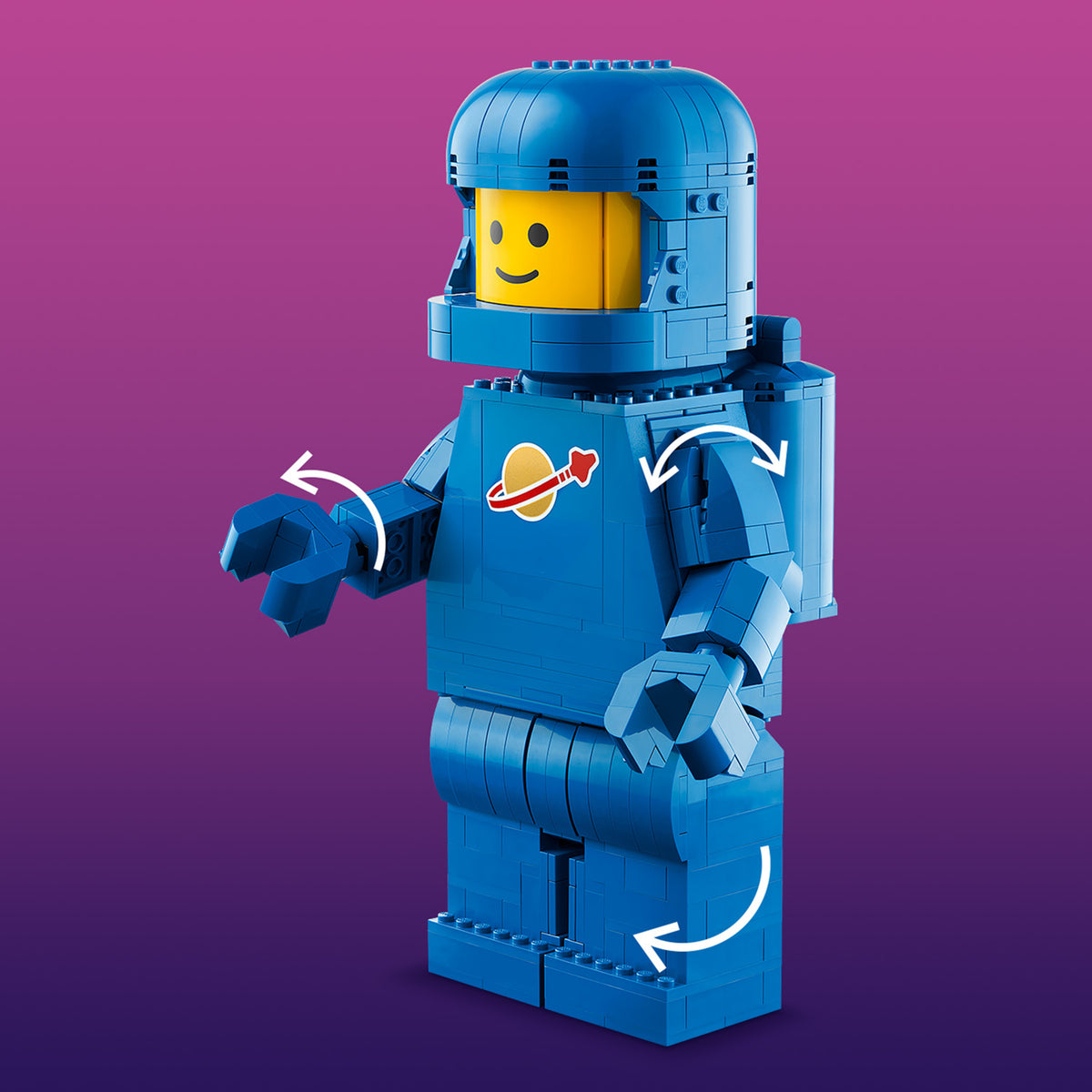 Up-Scaled Blue Astronaut Minifigure