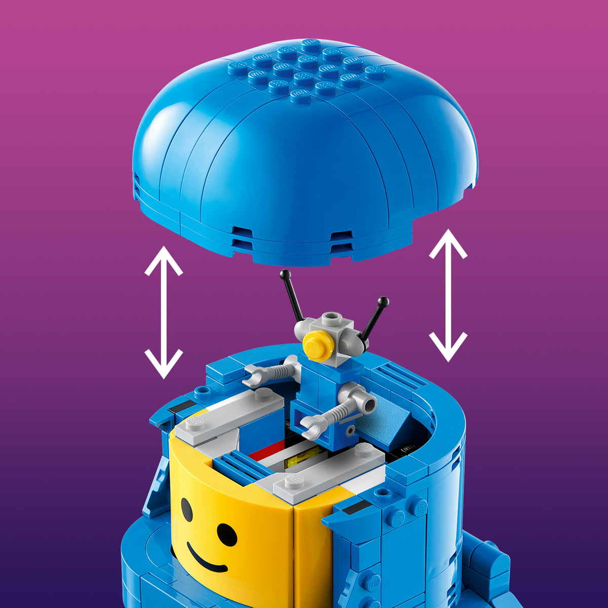 Up-Scaled Blue Astronaut Minifigure