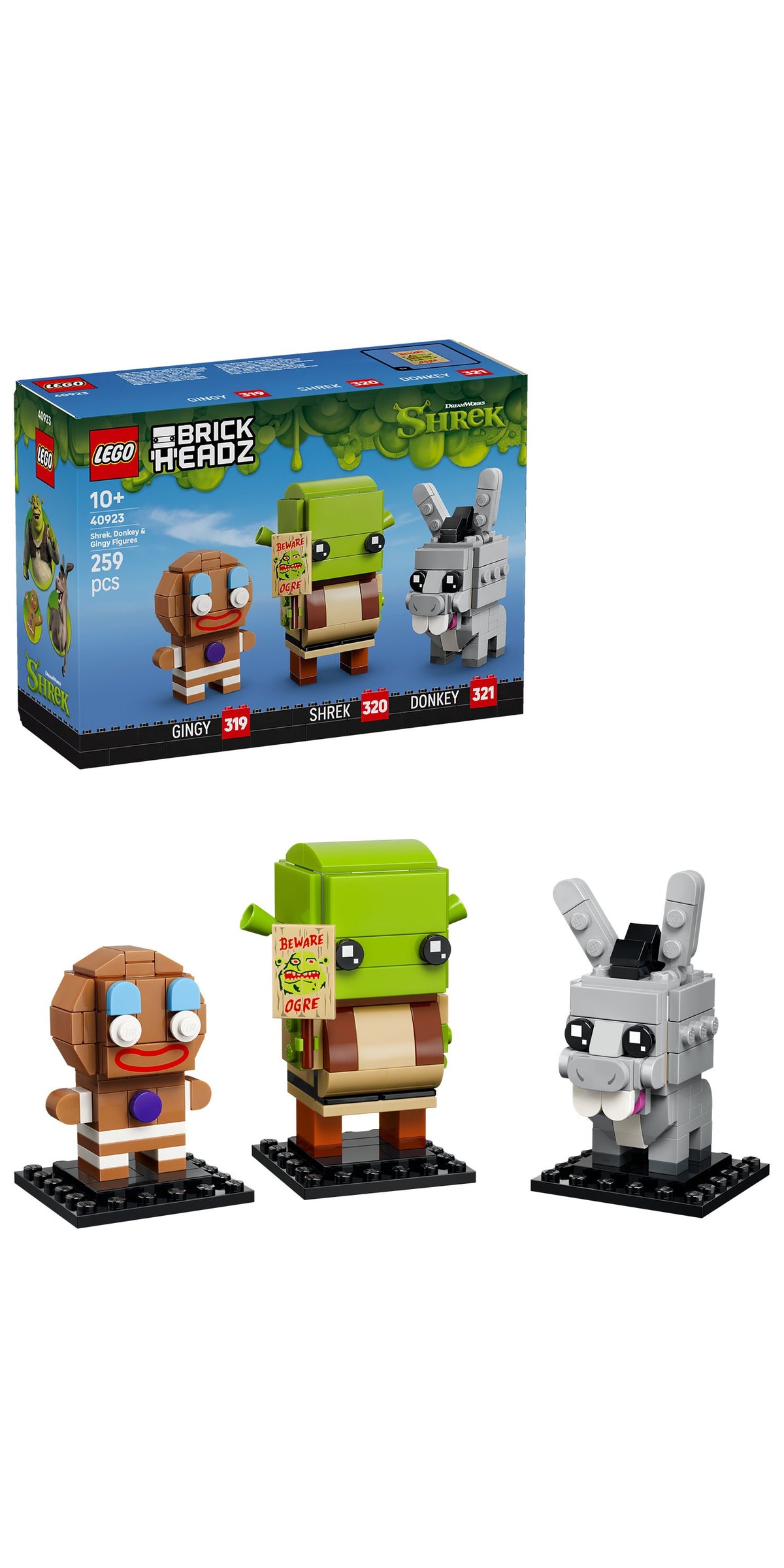 Shrek, Donkey & Gingy Figures