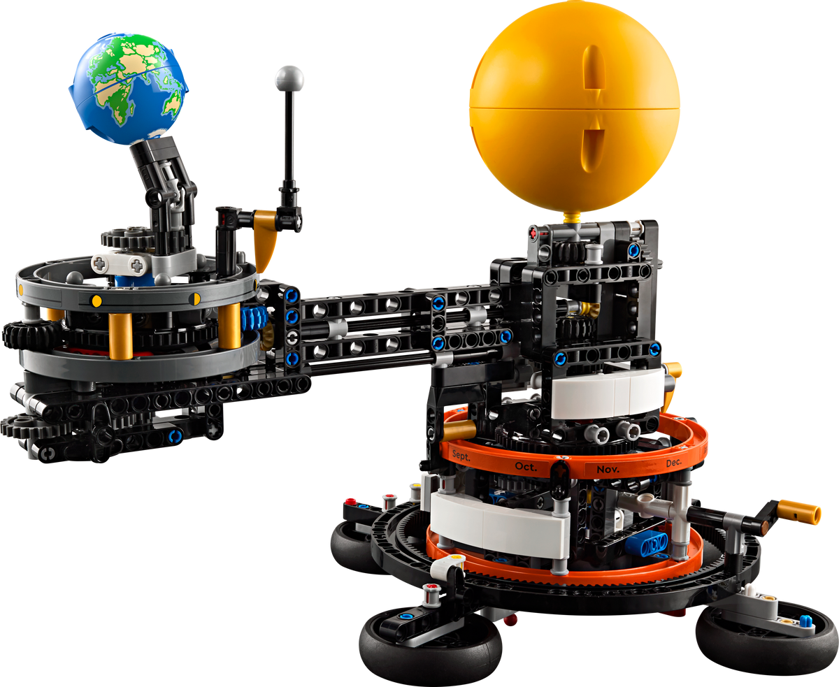 Planet Earth and Moon in Orbit