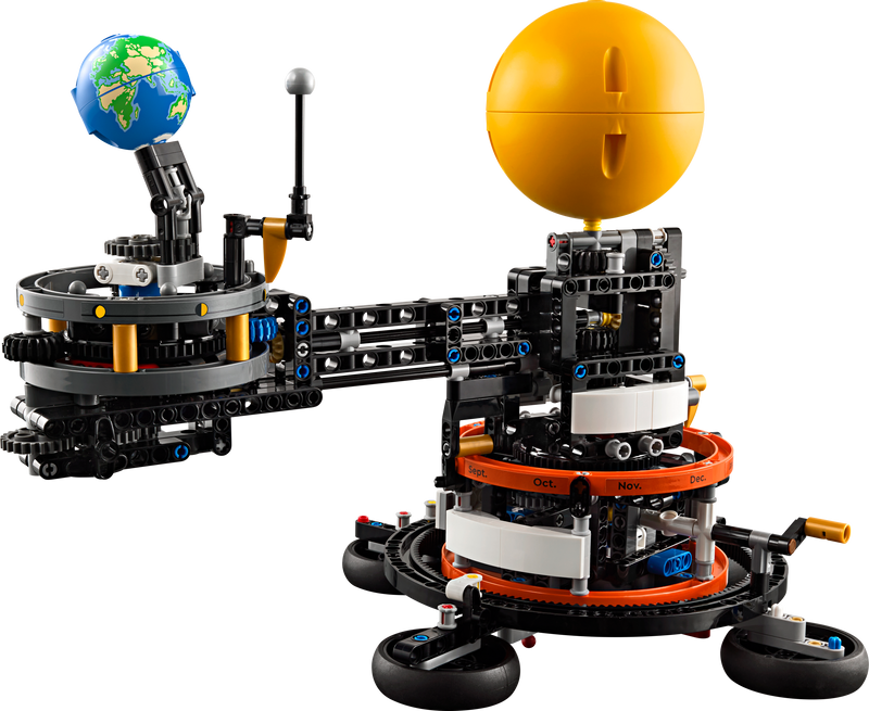 Planet Earth and Moon in Orbit