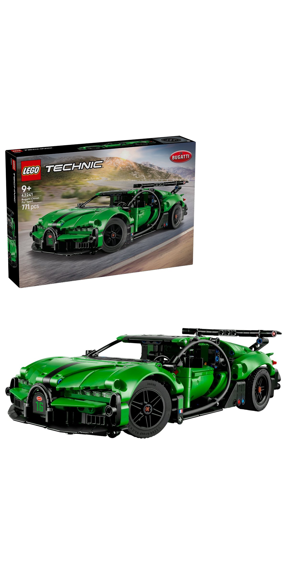 Green Bugatti Chiron Pur Sport Hypercar