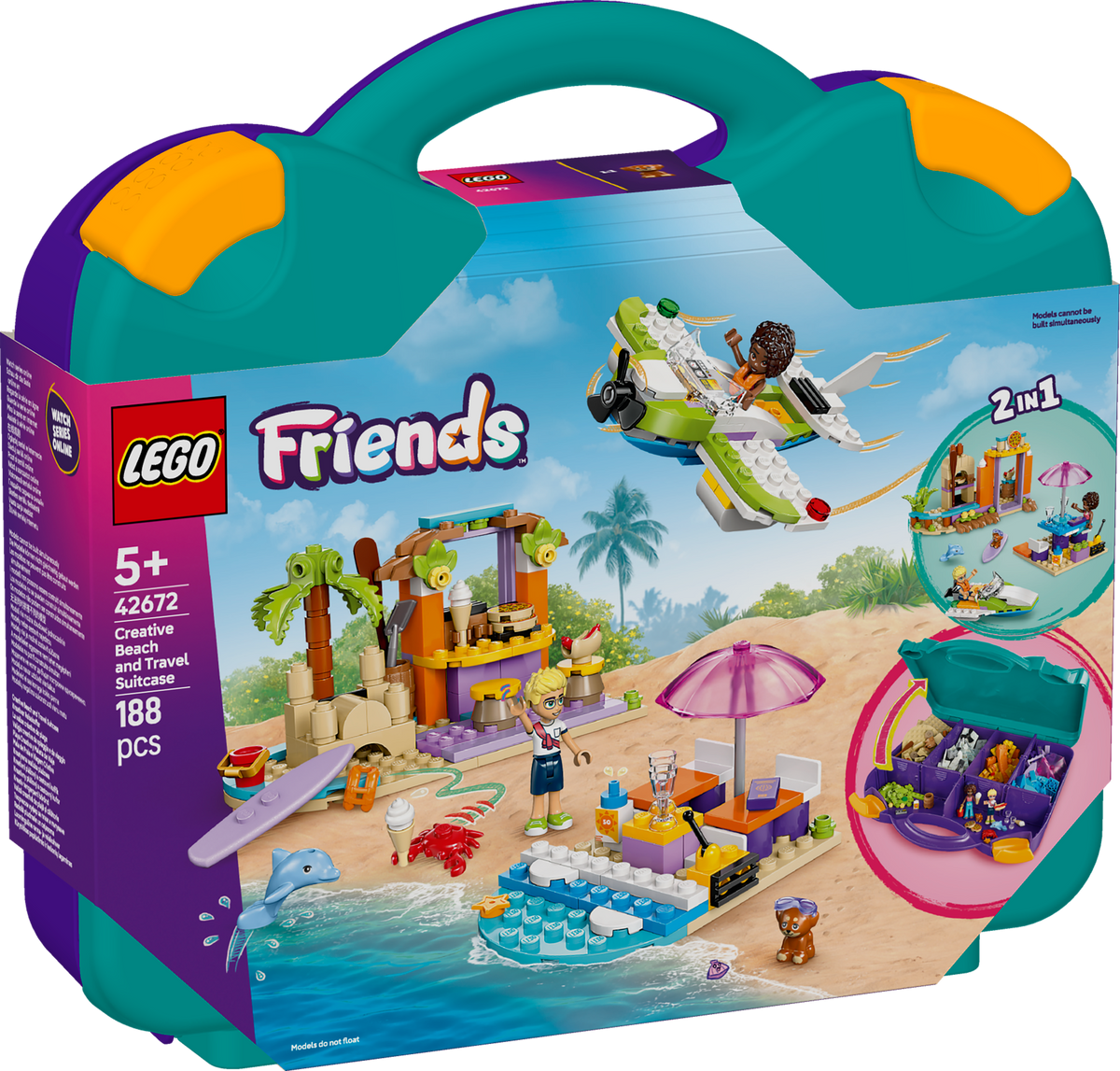 Creative Beach and Travel Suitcase
