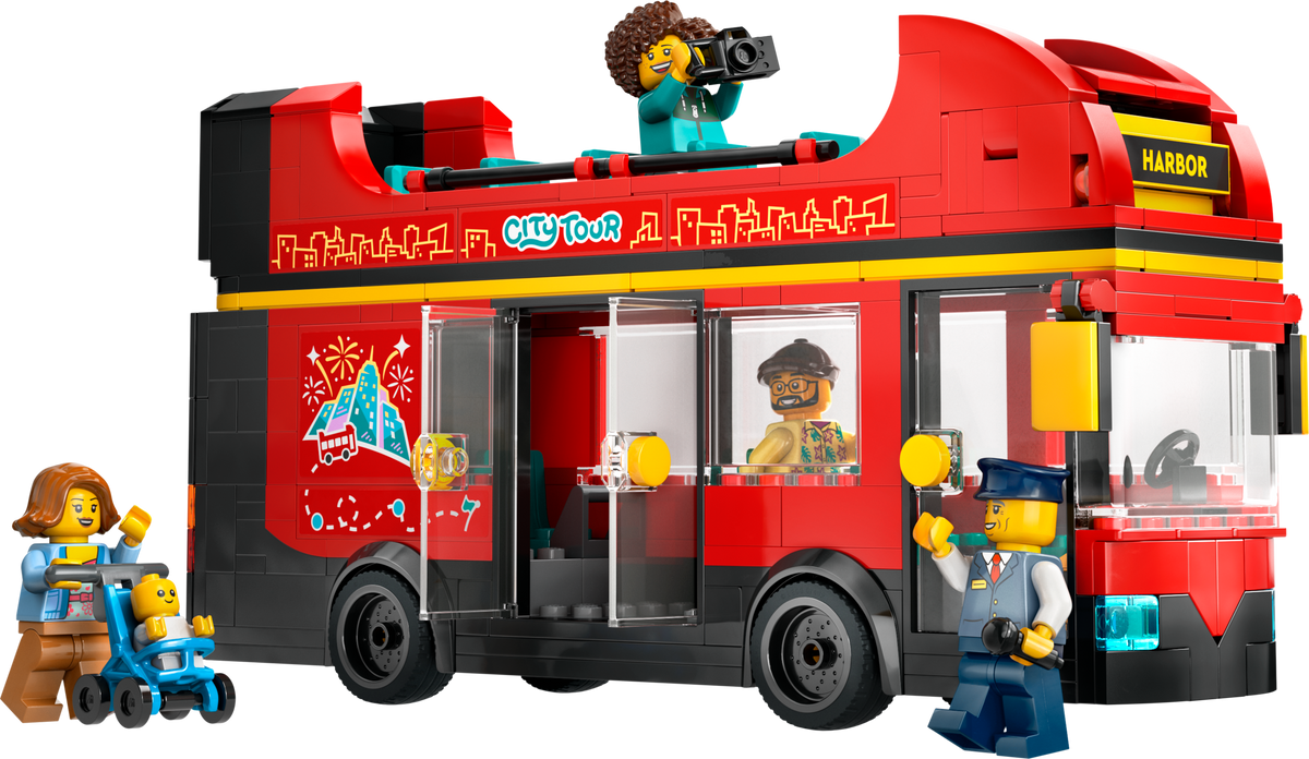 Red Double-Decker Sightseeing Bus