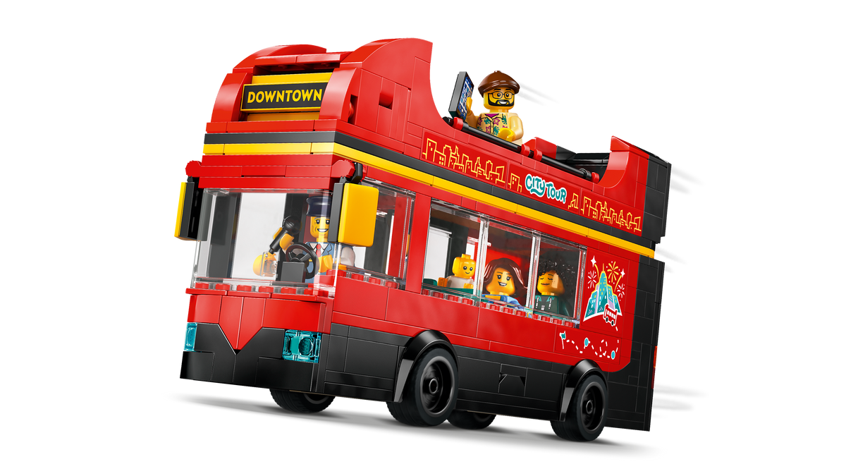 Red Double-Decker Sightseeing Bus
