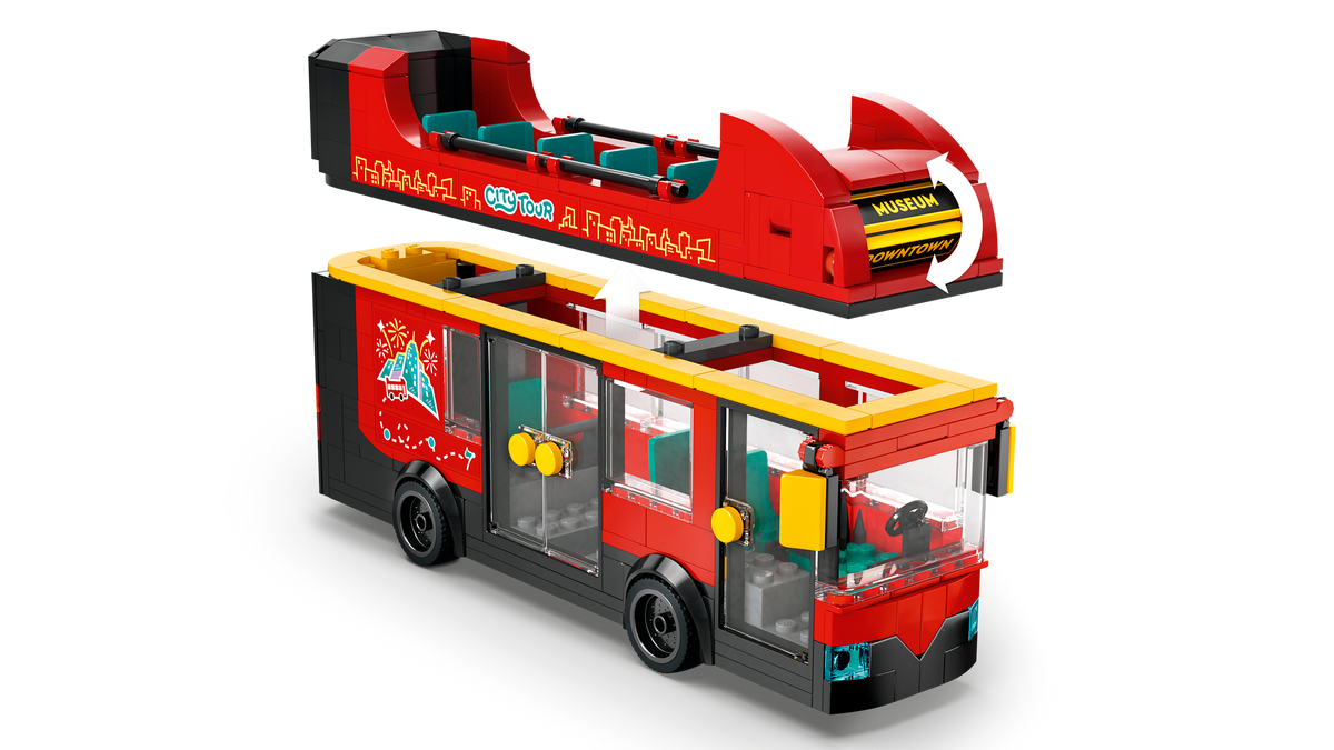 Red Double-Decker Sightseeing Bus