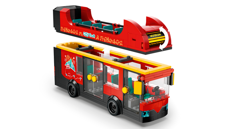 Red Double-Decker Sightseeing Bus