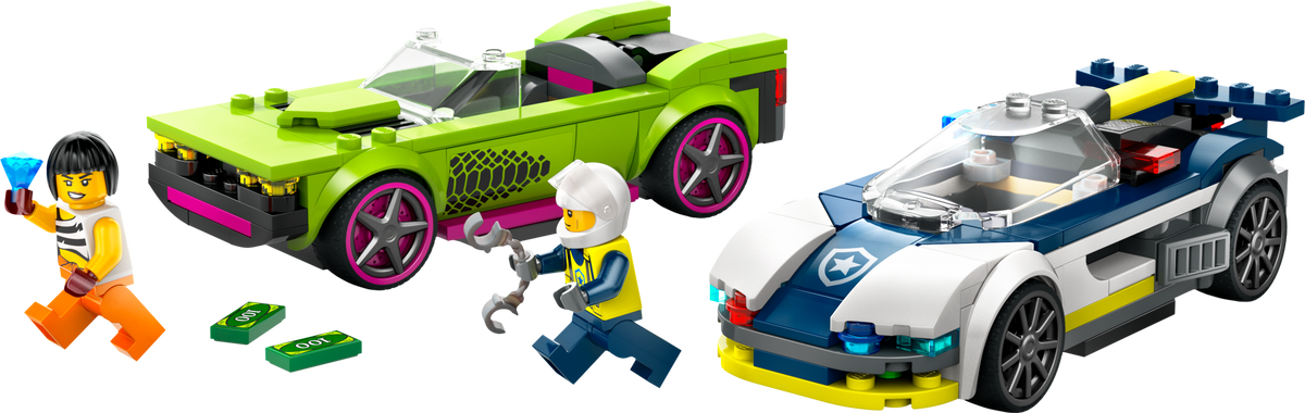 Police Car and Muscle Car Chase
