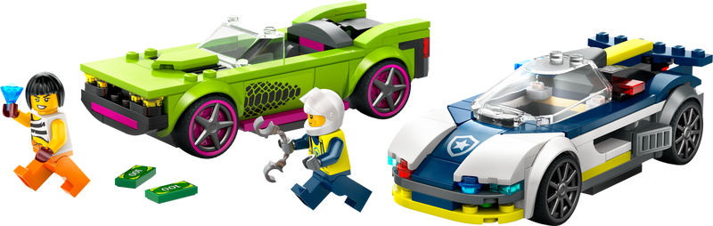 Police Car and Muscle Car Chase