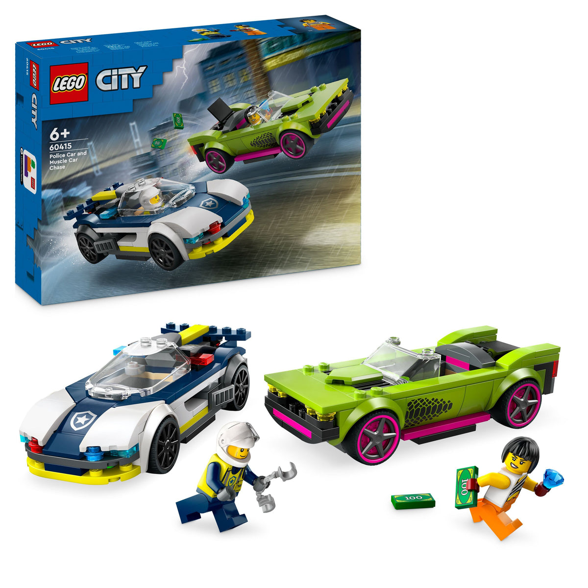 Police Car and Muscle Car Chase