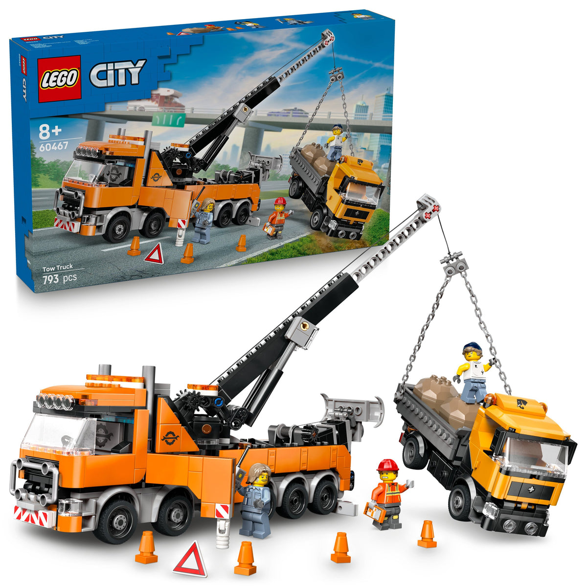 Heavy-Duty Recovery Tow Truck with Crane