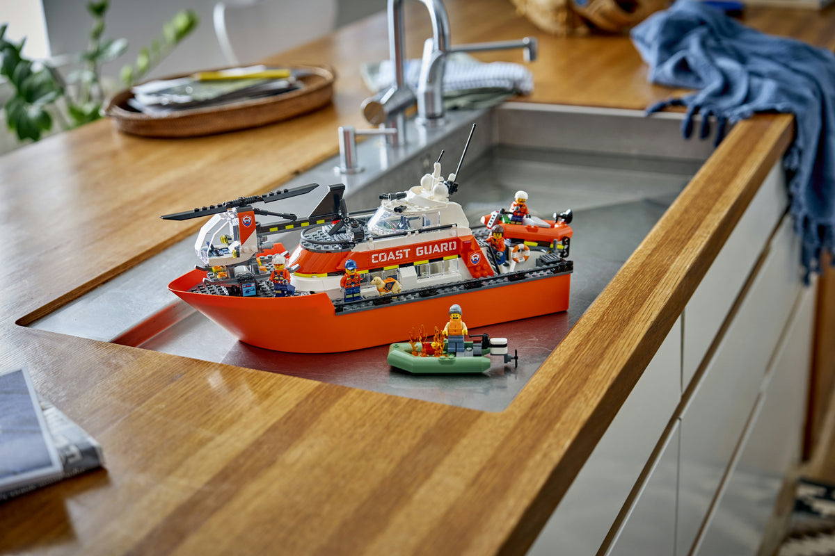 Coast Guard Rescue Boat & Helicopter