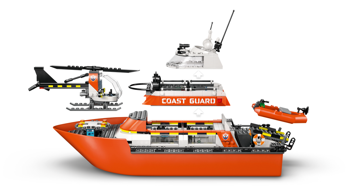 Coast Guard Rescue Boat & Helicopter