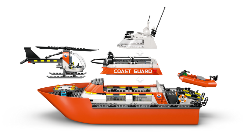 Coast Guard Rescue Boat & Helicopter