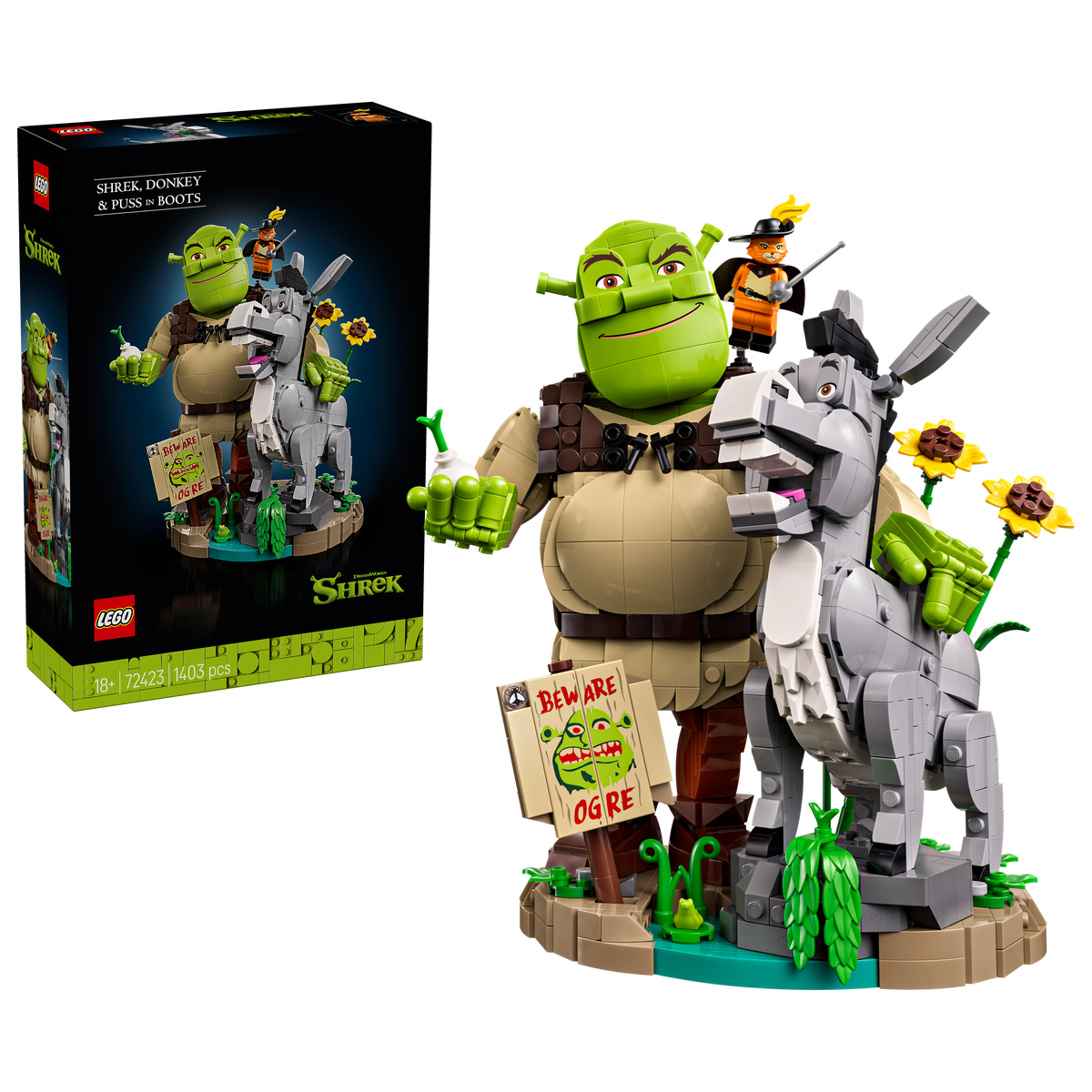 Shrek, Donkey & Puss in Boots