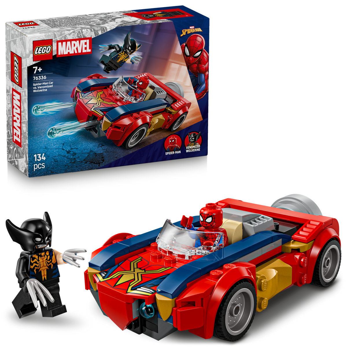 Spider-Man Car vs. Venomized Wolverine