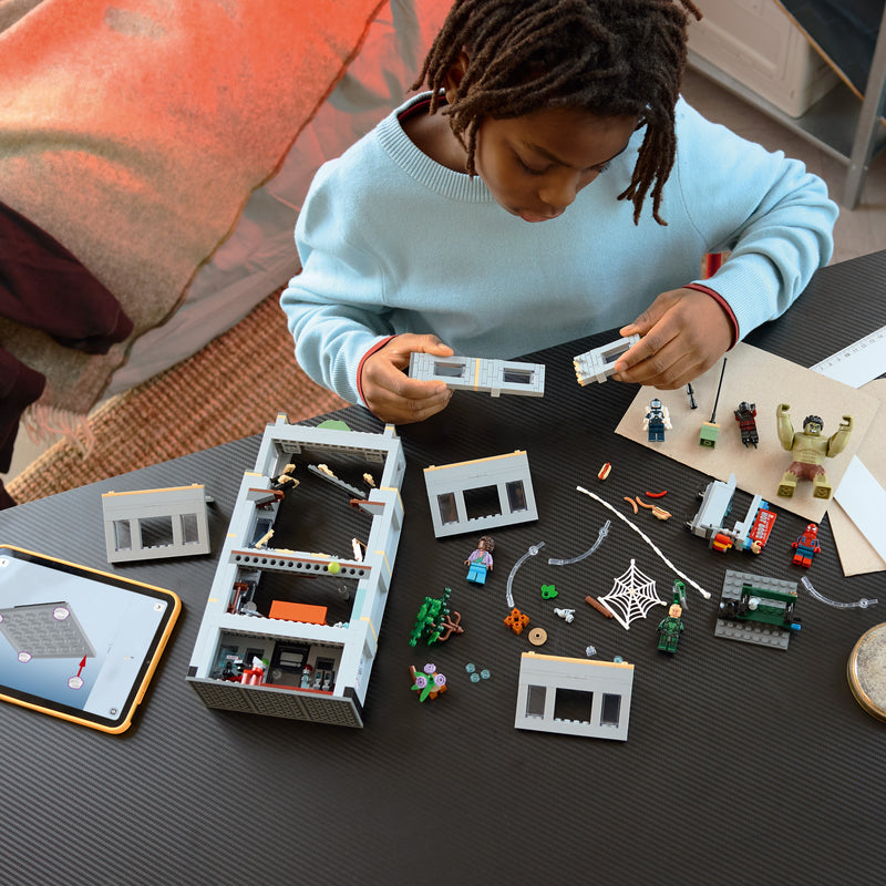 LEGO set 76350, being built, view 1