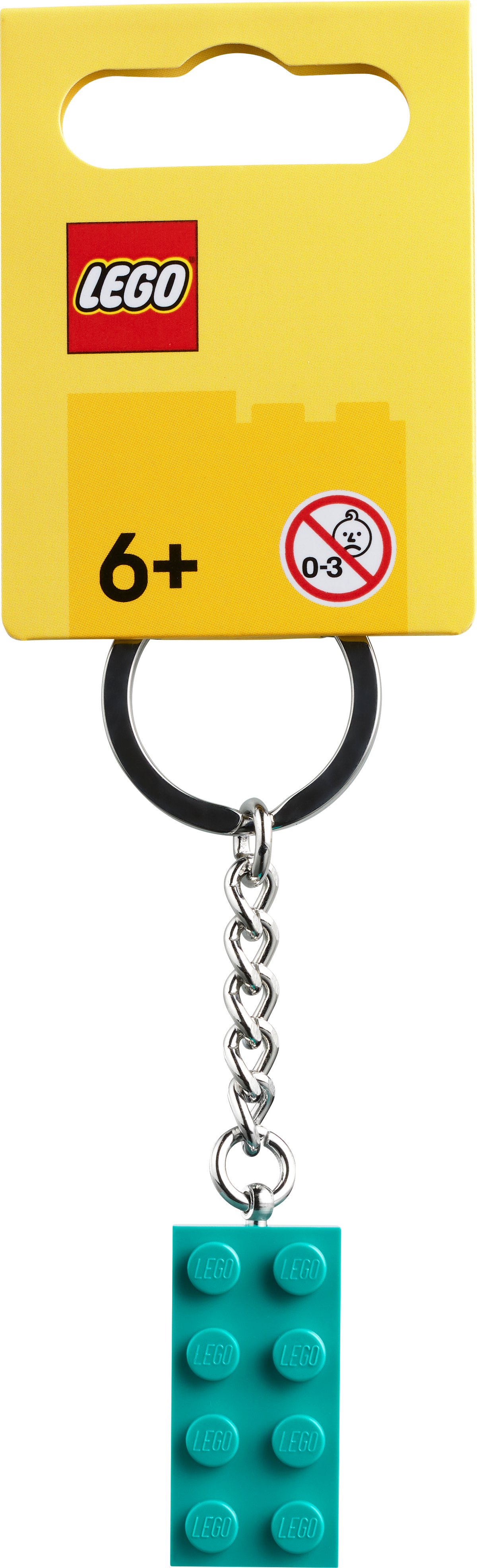 Bright Bluish Green 2x4 Stud Key Chain