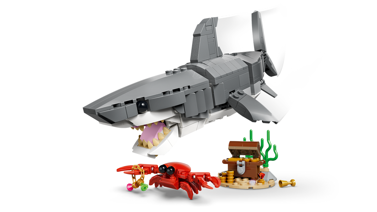 Fierce Shark with a Treasure Chest