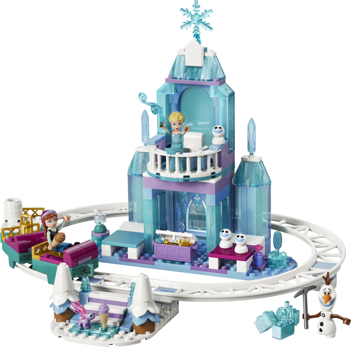Elsa's Ice Castle & Snow Ride Adventure