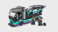 Race Car and Car Carrier Truck