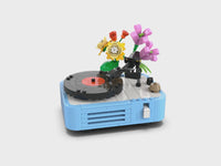 Record Player with Flowers