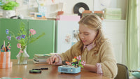 Record Player with Flowers